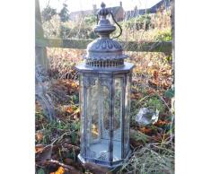 M S Lanterna da giardino in metallo, 57 cm, Grigio