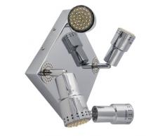 tp24 Bern - Applique a 4 braccia con faretti con dettaglio a fori, finitura cromata