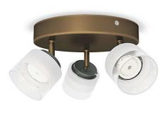 Philips myLiving 533330616 Faretto dilluminazione da superficie Bronzo, Bianco LED 4 W