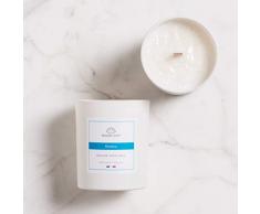 Bougies Shop 3760297500634 - Candela profumata, in Vetro Laccato Bianco Opaco, 7,5 cm