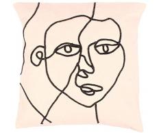 La Finesse Federa Decorativa Quadrata 50 x 50 cm per la casa in Cotone per Soggiorno Divano Camera da Letto cc400, Tessuto colorato, Taglia Unica