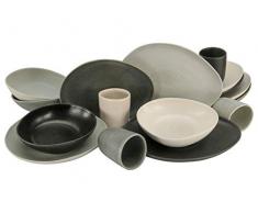 Creatable Creabile, 22609, Serie Pietra, Set da tavola, Servizio Combinato 16 Pezzi, Gres