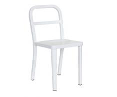 Tenzo 0626-801 Katia Set di 2 sedie design, seghetto, bianco, 52 x 40 x 80 cm