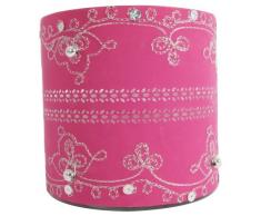 Ian Snow Ltd - Portalumino in Vetro e Carta, Colore: Rosa