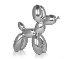 World Art TW60360 Scultura in Resina Cane Palloncino, Resina, 46x50x18 Cm