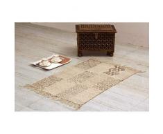 Stylla London® Tappeto Indiano per Soggiorno con Stampa a Blocchi, 100% Cotone, Commercio Equo e Solidale, 60 x 90 cm