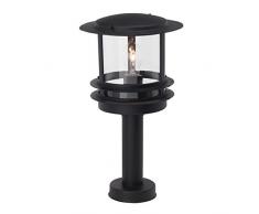 Brilliant 47884/06 - Lampada da Parete Hollywood, da Esterni, 1 Lampadina E27 Max. 60 W, in Acciaio Inox e Alluminio pressofuso, Colore: Nero