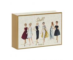 Simplicity Vintage Pattern/Notions - Scatola portaoggetti, 23 x 16 x 6 cm, in cartone, multicolore, taglia unica