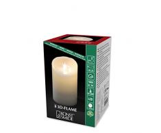 Konstsmide 3D Living candela senza fiamma luce a batteria con 4Â o 8Â ore Funzione timer 13.5Â x 7.5Â cm, bianco caldo, cera, Warm White, 16 x 10 cm