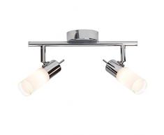 Brilliant, Set di faretti a 2 luci Zoey, LED integrato, 4,0 W, classe di efficienza energetica A+, 280 lumen, 2700 kelvin