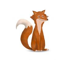 Komar - Poster da Parete con Immagine di Cute Animal Fox, per Soggiorno, Camera da Letto, Decorazione, Stampa Senza Cornice Disponibile in 3 Misure, Weiß, Rot, Beage, P111H-40x50