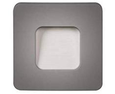 Zamel Ledix - Lampada da parete a LED, in metallo, colore: Argento