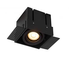 Lucide 09925/01/30 Faretto da Incasso, Alluminio, 5 W, Nero