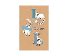 Komar Quadro da Parete ABC Animal L Poster Immagine Soggiorno Camera da Letto Decorazione Stampa Stampa Senza Cornice Disponibile in Tre Misure, Multicolore, P036L-50x70