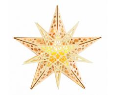 TV Unser Original, Stella di Natale a LED in Legno con Telecomando 0796020033 christmaxx LED-Weihnachtsstern Lichterzauber aus Holz mit Lichterkette und Fernbedienung