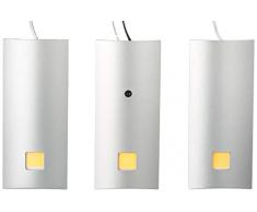 IKM, Set di lampade da incasso a LED, metallo, effetto acciaio INOX, 15Â x 6,3Â x 0,8Â cm, 4Â unitÃ