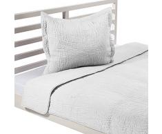 Linder 5015/15/835/180 Mikado con 1 Letto tiro Federa Quilt Unito Ecru Poliestere 240 x 180 cm