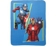 CTI - Plaid in Pile 110 x 140 Avengers Invisibile, 100% Poliestere, Colore: Blu