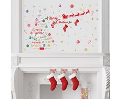 Wallflexi Francese Citazioni di Natale Decorazioni da Parete Adesivi Home Office Decorations