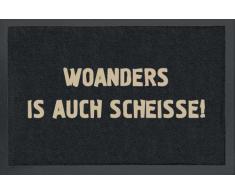 Empire Interactive, Zerbino in polipropilene, soggetto: Altrove fa comunque schifo [scritta in tedesco], 60 x 40 cm, (bunt)