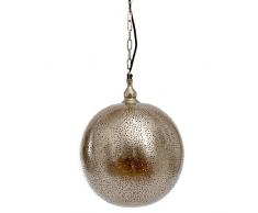 Lampade e luce, ferro, nuovo realizzato a mano da appendere Orb, decorativo da soffitto globo, unico interni lampadario in nichel, 20Â x 20Â x 29Â cm, interno oro