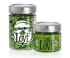 RITZENHOFF Little Delights feinkost Set di Bicchieri, 2 unità, Vetro, Nero/Bianco/Giallo, 7,3 x 7,3 x 19,5 cm