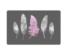 Decorline - Tovaglietta allAmericana, 28,5 x 44 cm, Motivo: Piume, Colore: Multicolore