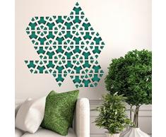 Walplus 61x65 cm Adesivi Parete Triangolo Geometria Motivo Rimovibile Autoadesivo Murale Art Decalcomanie Vinile Decorazione Casa Soggiorno Camera Ufficio da Parati Camera Bambini Regalo, Verde