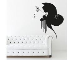 Adesiviamo Wall0000666 N L Adesivo da Parete, PVC, Nero, 25 x 31 cm