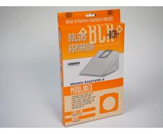 Sanfor MO14 - Sacchetto aspirapolvere Moulinex R-MO14, Confezione da 2 Pezzi, Carta Ecologica a Doppio Strato, Marrone