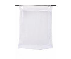 Home fashion 91405 â 701 Bianco H: 130 x B: 60 cm Tenda a Pacchetto Voile a Tinta Unita