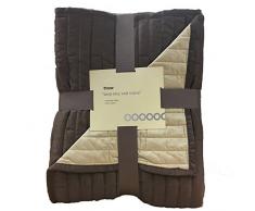 Dreamscene Coperta copriletto in Pile Super Morbido Opaco/Satinato, Cioccolato, Doppio