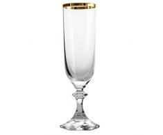 Cristal de SÃ¨vres or Margot Set Calici di Champagne, Vetro, Oro, 5Â x 5Â x 20Â cm, 2Â Pezzi