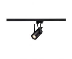 SLV, Faretto a LED integrato, 2700 K, 13 W, con adattatore trifase, 36°, Nero (schwarz)