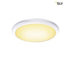 SLV Ruba 20 CW - Lampada da parete e soffitto a LED, in plastica, 27 W, IP65, 3000/4000 K, colore: Bianco