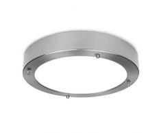 Smartwares Plafoniera LED da Bagno IWL-60004, Argento/Bianco