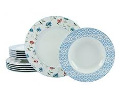 Creatable 17288, Serie Country Annika, Set di stoviglie Servizio da tavola 12Â Pezzi Servizio da tavola, Porcellana, Multicolore, 29.5Â x 23.5Â x 32Â cm, 12Â unitÃ 