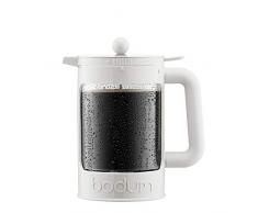 Bodum, caffettiera in plastica Lucida, Colore Nero, Plastica, Bianco, 12.5x20x22.7 cm