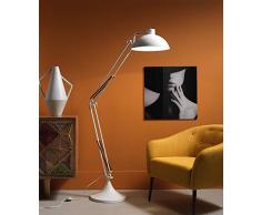 Stones LA/087/BI Lampada da Terra, Bianco, 38x38x190 cm