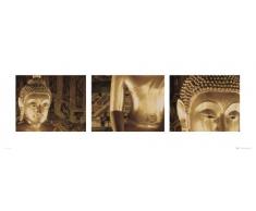 GB Eye Ltd - Stampa trittico, immagine di Buddha, 33 x 95 cm