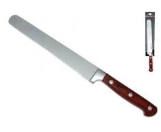 Home 0 Coltello Pane, 21 cm, Inossidabile, Acciaio/Legno