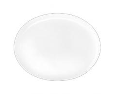 ASA 1985013Â Ã Table Piatto Ovale 20Â x 16Â cm, Porcellana, Bianco, 20Â cm