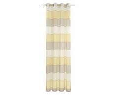 Deko Trends Tenda a Occhielli, Tessuto, Beige