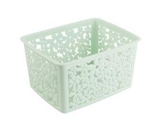 InterDesign Blumz Cestino Domestico per Cucina, Bagno Ufficio, Garage - 21,59 x 27,43 x 35,81 cm, Menta