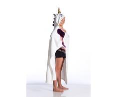 Kanguru Coperta Unicorno in Morbido Pile, Poliestere, Bianco, Taglia Unica, 4 Unità