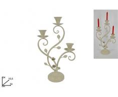 DUE ESSE Candeliere con 3 Bracci, Ferro Antico, 54 cm, Multicolore