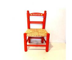 Estoronline Seggiolino Bambino Personalizzata, Legno, 82Â x 25Â x 25Â cm 82x25x25 cm Rosso