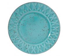 6 piatti piani dalia azzurro 28 cm