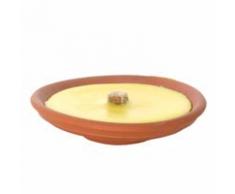 Nappi Carlo Cereria Pad110Fc Candela alla Citronella in Padella di Terracotta, Cera, Giallo, 11 H 2.5