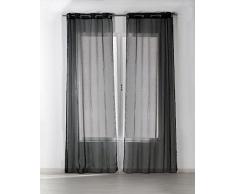 RIOMA Jerez Occhielli Tenda Voile, Tessuto, Nero, 270 x 140 x 3 cm